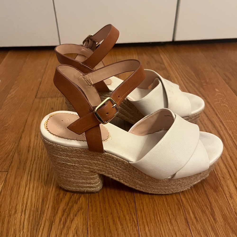 J.Crew Two Tone Platform Espadrille Heel Sandals - Picture 2 of 7